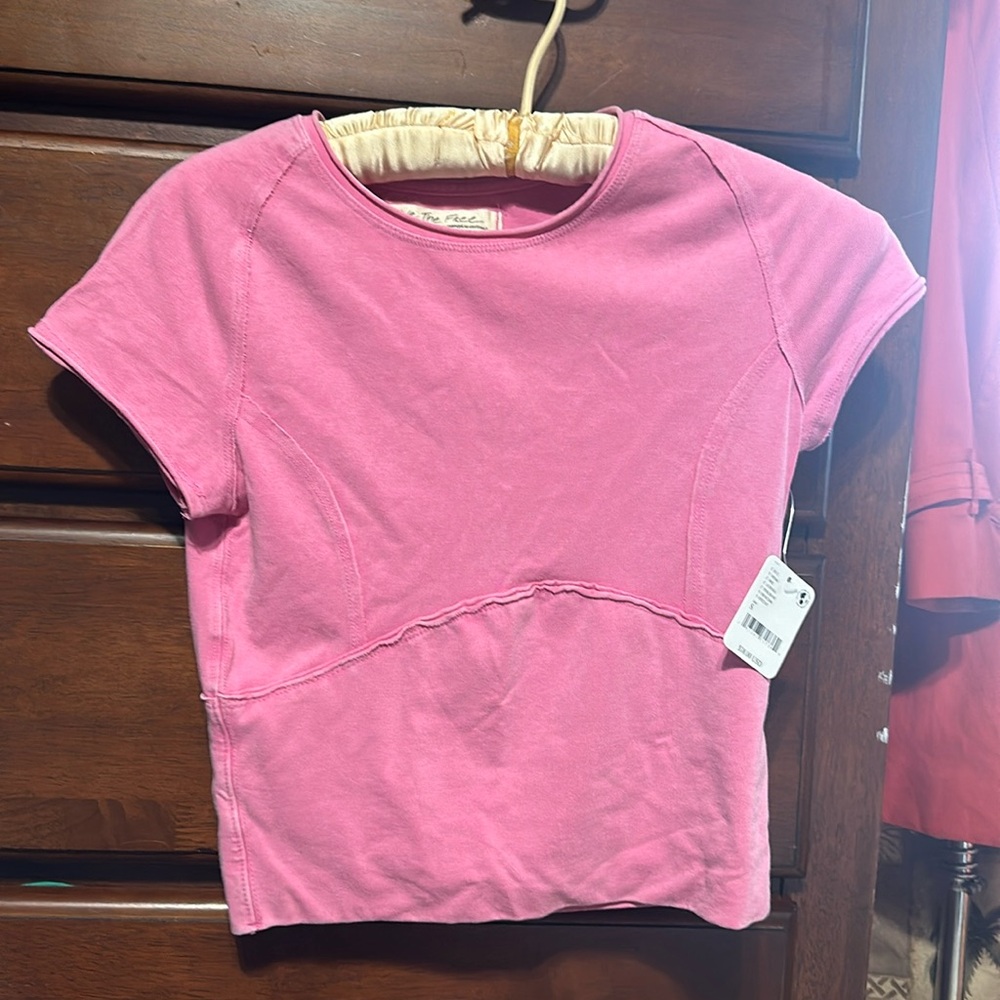 Free People pink tee
